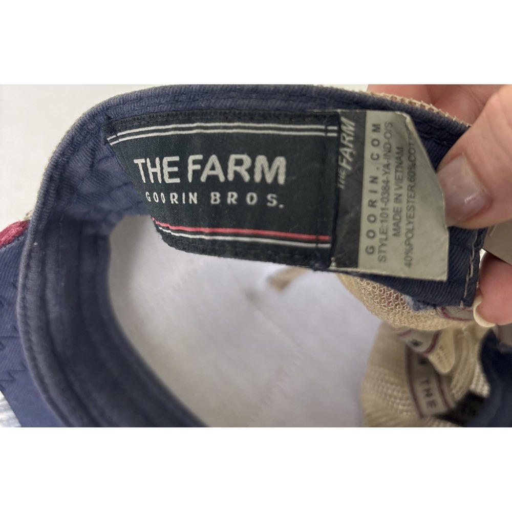 Goorin Bros The Farm Trucker Freedom Bald Eagle Snapback Navy Red Mesh Hat Cap - Picture 6 of 8